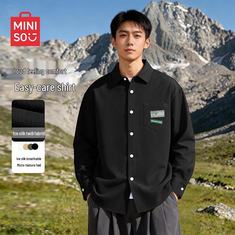 MINISO Men's Casual Collared Shirt