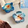 Double-sided Printing Hibiscus Flower Hair Claw Hawaiian Flower Hair Clip  For Girls