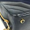 CHANEL vintage Quilted shoulder bag Shoulder Bag Jersey / Leather Navy