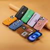 Phone Case For iPhone 17 17E 16E 16 15 14 13 12 11 Pro Max Xs Xr 7 8 Plus SE 2025 2In1 Detachable Leather Zipper Wallet Cover