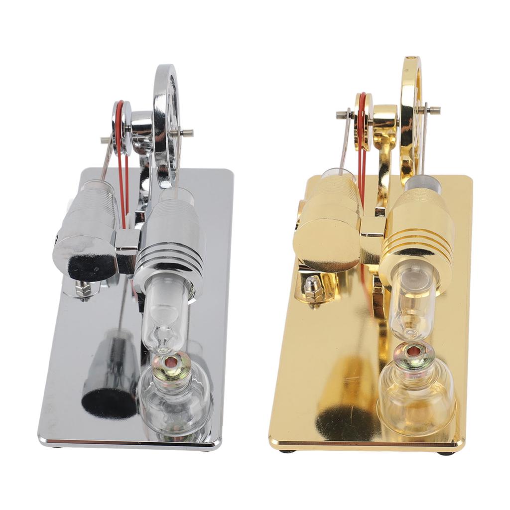 Sterling Engine Model with LED Bulb and Flywheel Stirling Engine Motor Model Educational Toy Electri