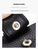 RFID Anti-Theft Cowhide Accordion Card & ID Holder with Zipper