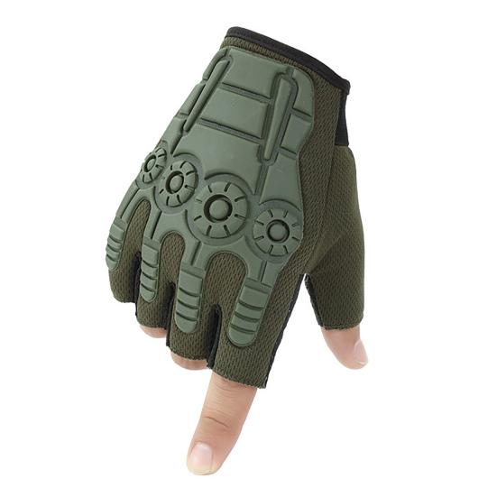 1 Paar Trainingshandschuhe Rutschfest Verstellbar Verdickt Unisex Halbfinger Taktische Handschuhe für Radfahren