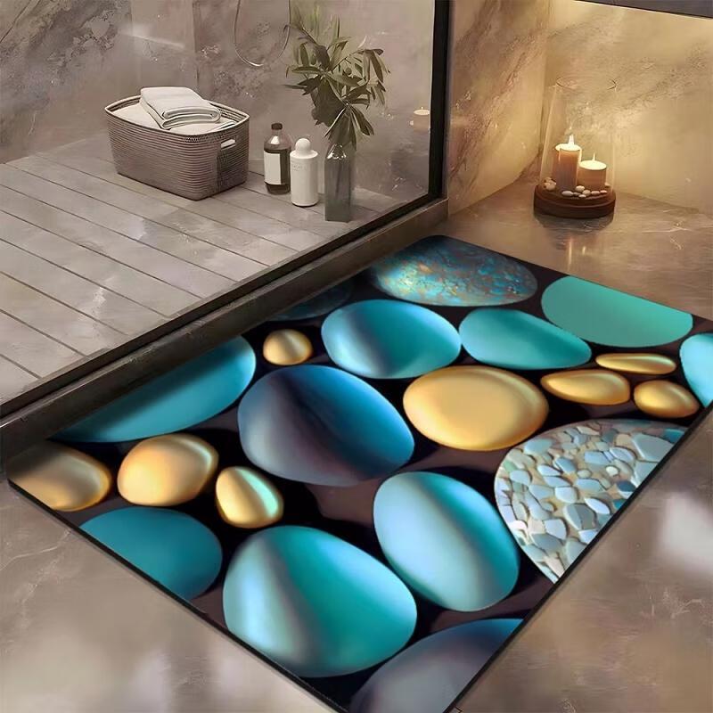 3D Pebble Diatomaceous Earth Bath Mat