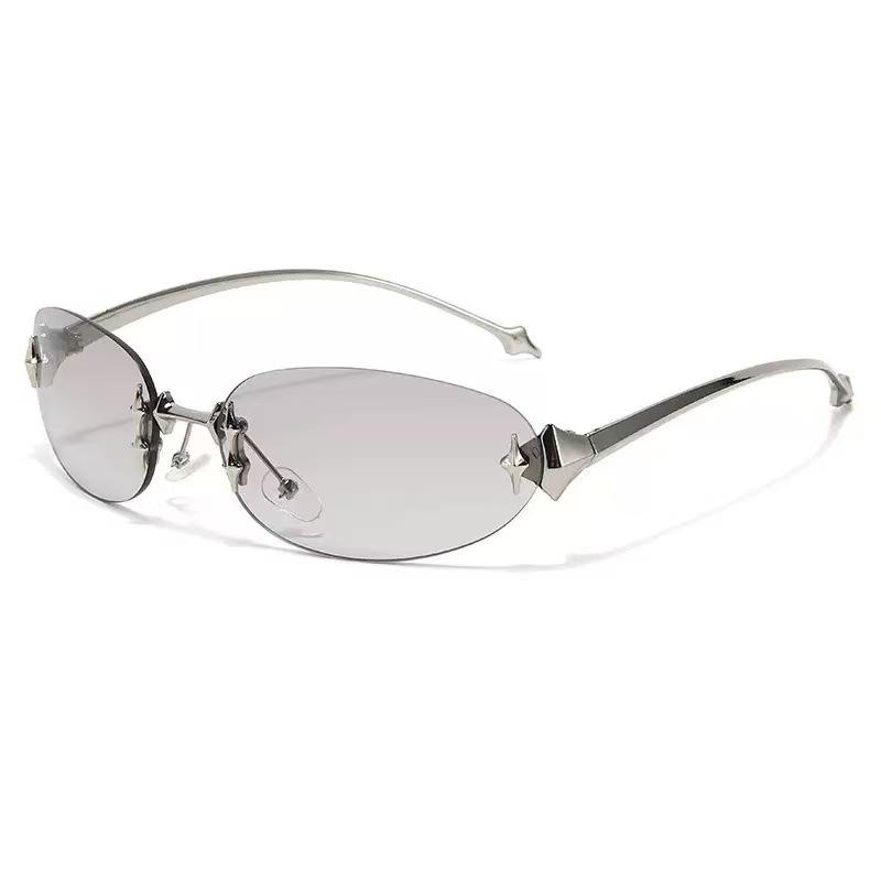 New jennieyk ladies rimless stars Internet celebrity sunglasses trimmed metal sunglasses