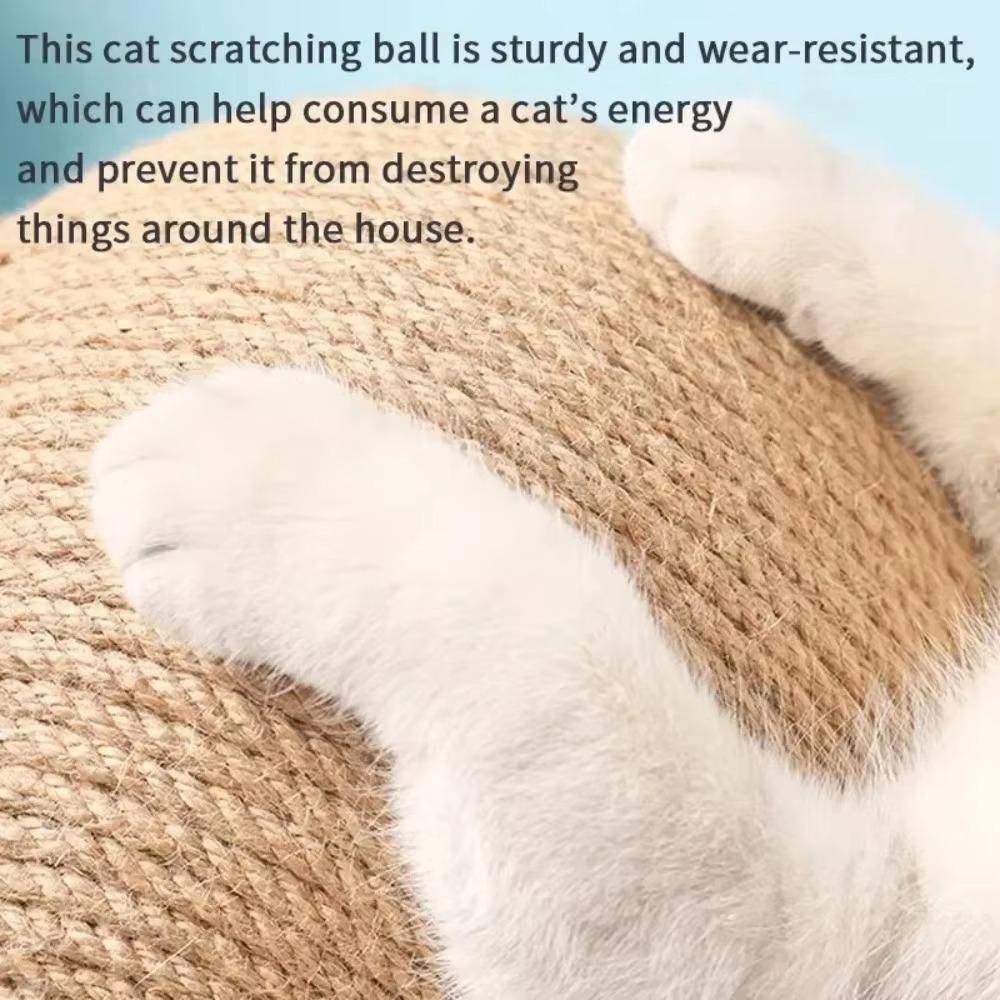 Cat Scratching Ball Toys Kitten Sisal Rope Balls Board Grinding Paws Toys Durable Kitty Scratch Board Pets Furniture Supplies