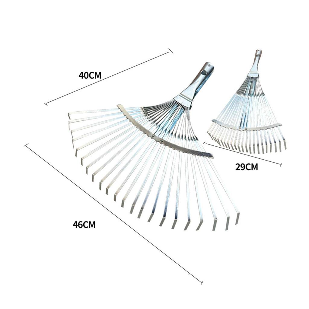 Garden Leaf Rake, Telescopic Metal Rake ,29-46cm Expandable, Adjustable Leaf Rake Garden Camping Rake for Shrub Flower Bed