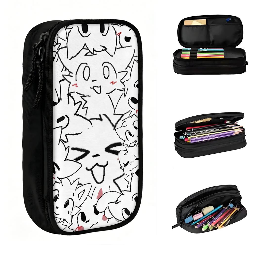 Custom Kawaii Boykisser Silly Cat Pencil Cases for Girls Boys Internet Popular Large Storage Pen Box Bag School Supplies