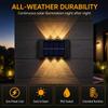 Waterproof Solar Light Lamp Warm Light Up And Down Luminous Solar Wall Lamp 4/6/8/10/12/16LED Outdoor Solar Lights Halloween