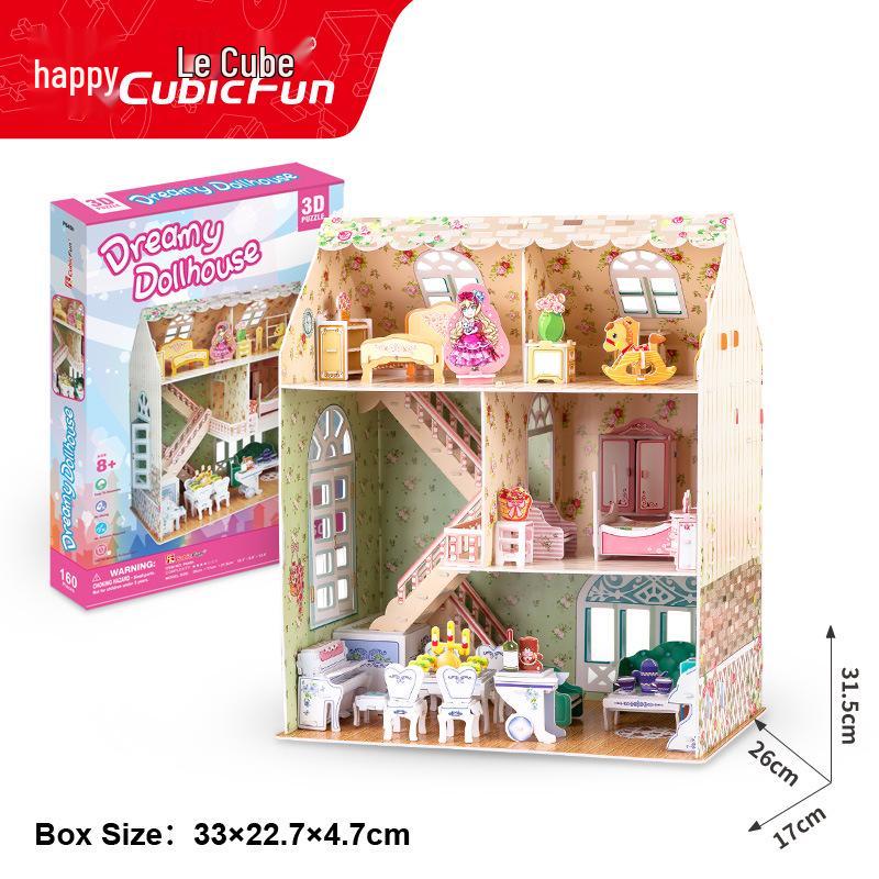 

Happy Cube 3D DIY Пазл Пиратский корабль и Замок принцессы с алмазными наклейками