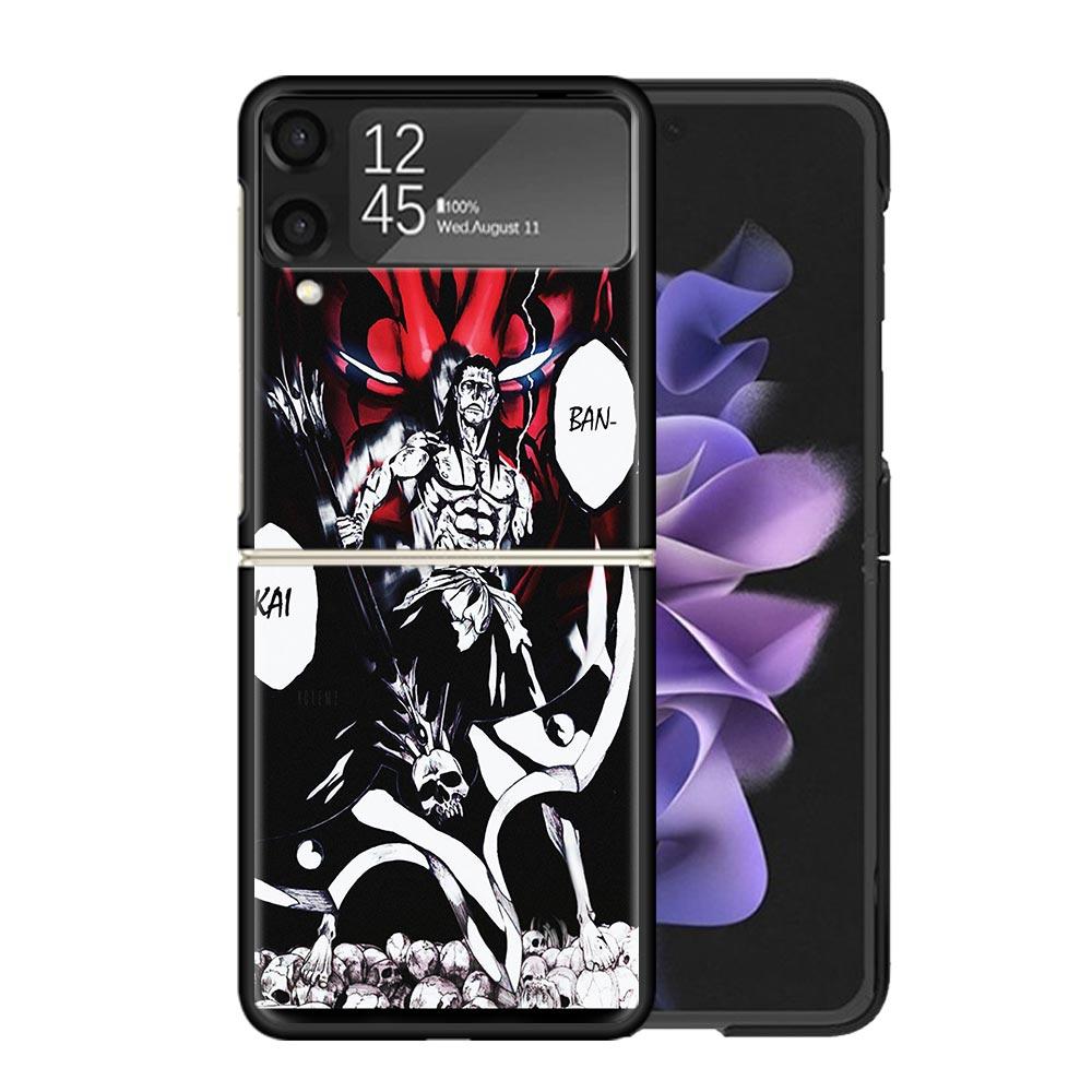 Zaraki Kenpachi Bleach Cases For Samsung Galaxy Z Flip 4 5 6 7 3 Z Flip7 Flip6 Flip4 Flip5 Flip3 5G Hard Shockproof Fundas Cover