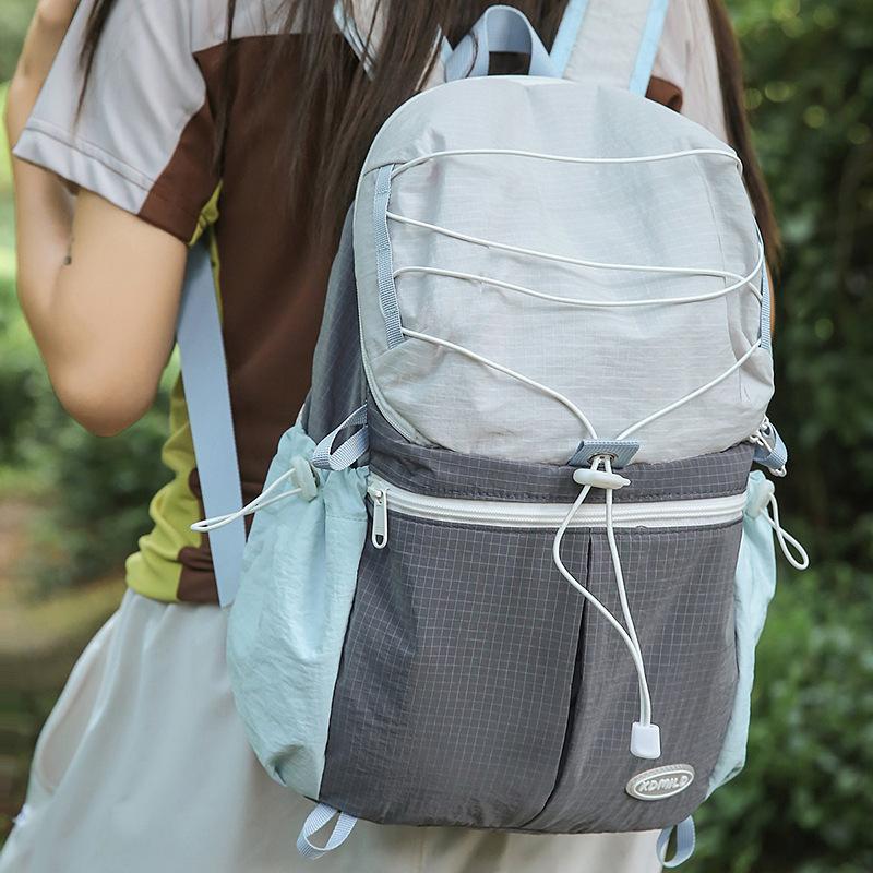 Schoolbag Contrast Outdoor Backpack Women's Lightweight Mountaineering Bag Picnic Retro Travel Bag Hiking Backpack Men's School Bag