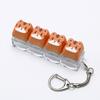 Mini Size Animals Printed Keycap Keychain Detachable Stress Relief Bag Pendant  Friends Gift