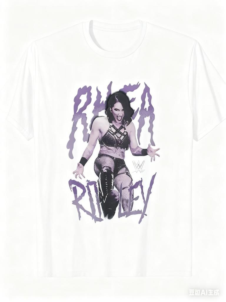 2026 Rhea Ripley Kicking Portrait Girls T-Shirt, Men Women T-Shirt High-end Luxury Is for Both Men and Women Top Y2k