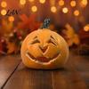 Simulated Pumpkin Light Halloween Creepy Light, Jack-O-Lantern Decoration, Scary Indoor Outdoor Hollow Lamp for Holiday Parties Smiling Night