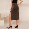 Women's Summer Casual Package Hip Slim Split Leather Skirt