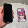 Cute Kitty Boy Saiki Kusuo Corrugated Stripe Phone Case For IPhone 17 16 15 14 13 12 11 Pro Max Plus Pro Shockproof Cover