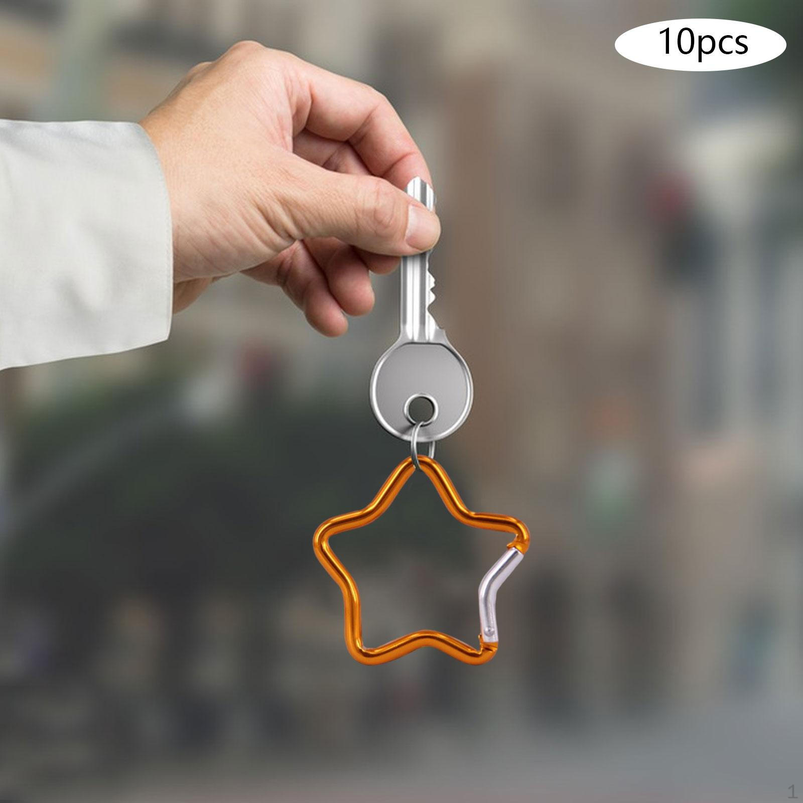 Five Pointed Star Carabiner Clips for Backpacks And Gear gold