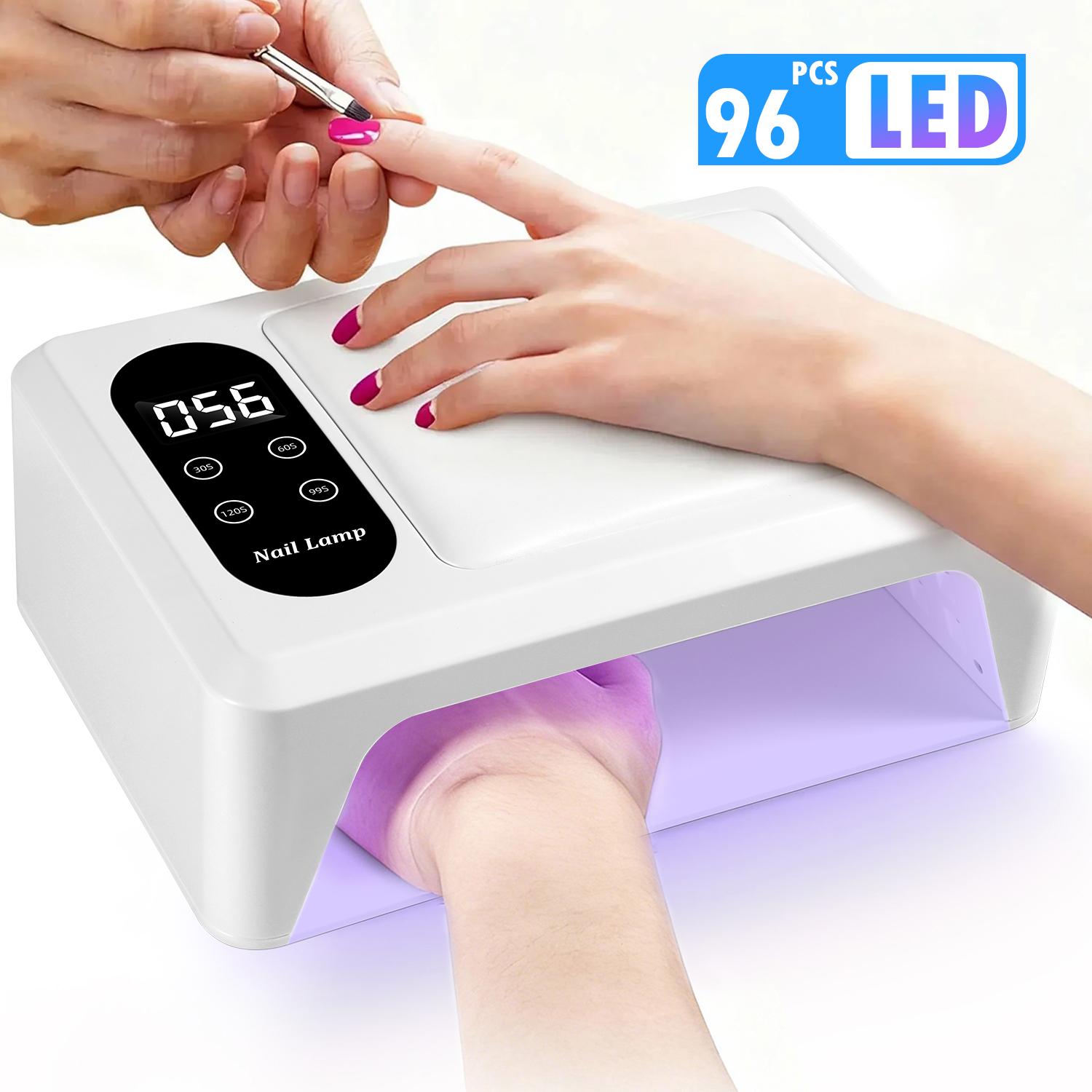 

DianaBeauty UV Nail Lamp Powerful Nail Dryer with 96 LEDs Professional Manicure Lamp with Hand Pillow and Big Drying Space EU