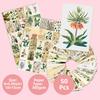 50 Flora And Fauna Wall Card Background Dormitory Wall Decoration Retro Flower Card Warm Heart Message Card Postcard