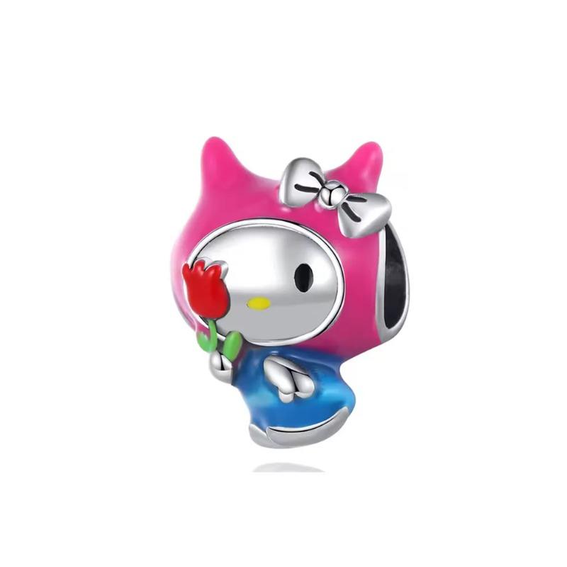 925 Silver,Cartoon Cute Cat,Dog Bead Pendant,Suitable for Original Bracelet DIY Accessories,Exquisite Jewelry