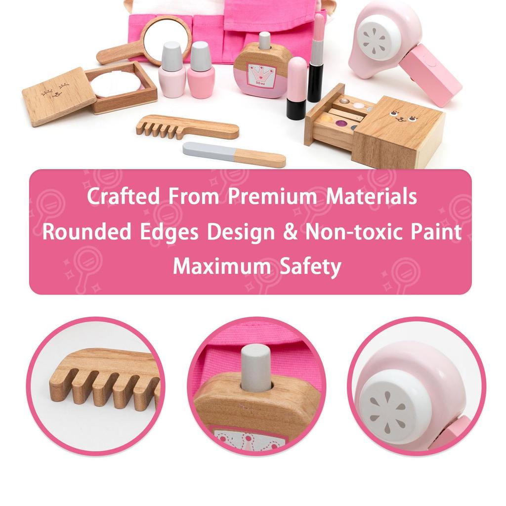 UMU Makeup Toy Set for Kids: Makeup Play Set, Additive-Free, Nail Polish, Mirror Included, Birthday Present