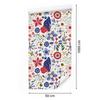 Folk Flowers Wallpaper White and Blue for Living Room and Bedroom 50x1000