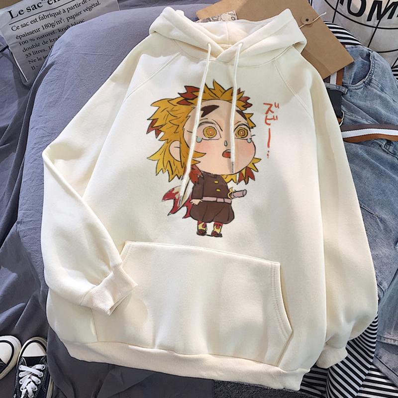 Demon slayer anime hoodies kamado tanjirou impresso feminino hoodie harajuku casual streetwear solto esportes pulôver unisex roupas