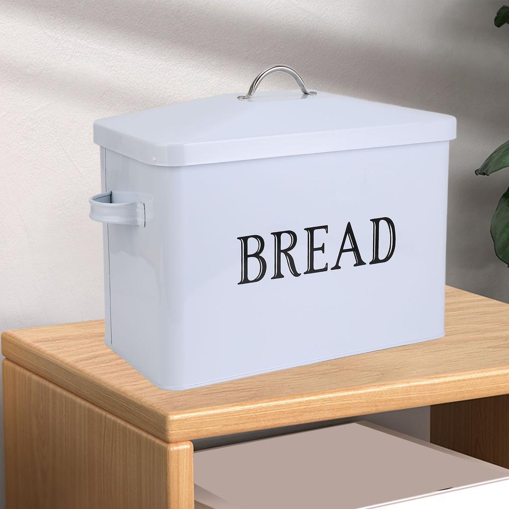 Metal Bread Box with Handle Multifunction Excellent Sealed Iron Retro Bread Storage Container For Kitchen Countertop
