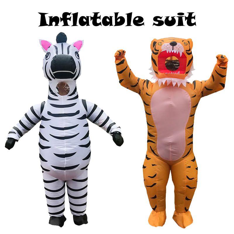 Hilarious Tiger Zebra Inflatable Costume For Adults Perfect For Halloween Parties