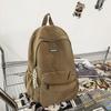 Schoolbag1011 tide brand FOG double line large capacity high street canvas backpack tide brand men's and women's high street school bag