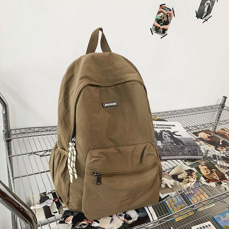 Schoolbag1011 tide brand FOG double line large capacity high street canvas backpack tide brand men's and women's high street school bag