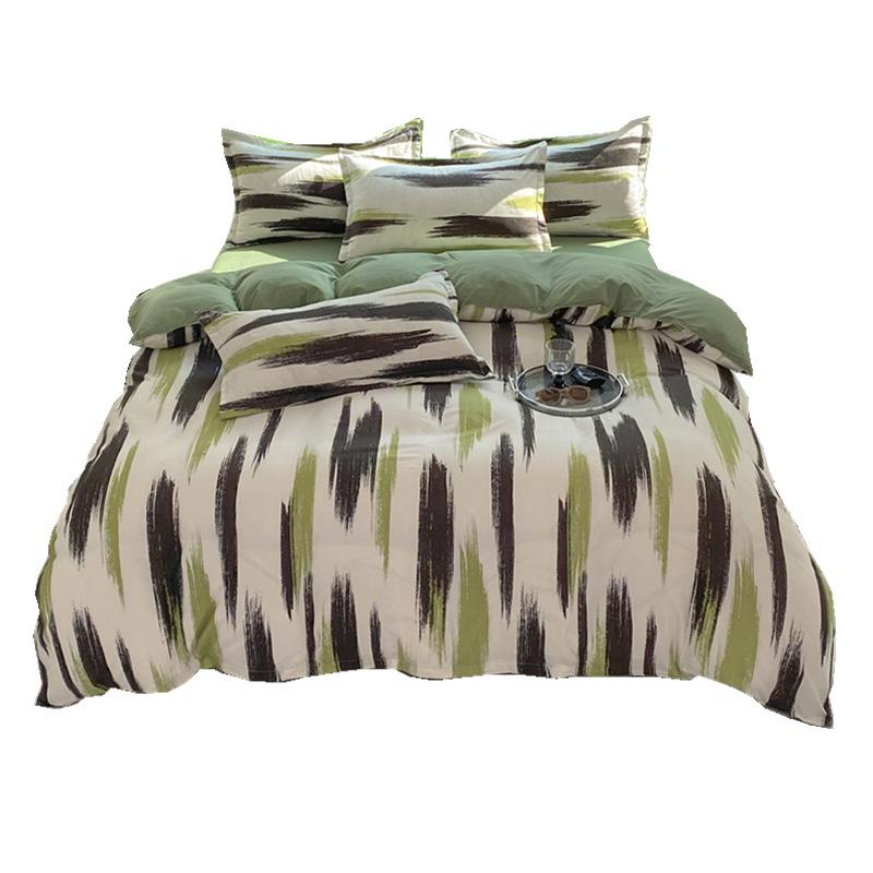 Ložní prádlo 4dílná sada: Prostěradlo a povlak na přikrývku, Jednolůžko do koleje, Jednoduchý styl