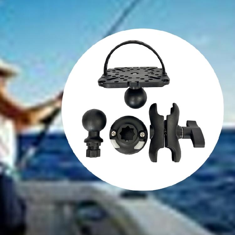 Fish Finder Mount Plate Rotating Fish Finder Supporter 360 Degree Swivels Base Mount Marine Kayak Fish Finder Mount Base