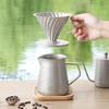 MERMOO YILAN Coffee Server Ripper Set, Coffee Dripper, Stylish Stainless Steel Coffee Server with Aged Finish, Coffee Pot, Serves 2-4, 600ml