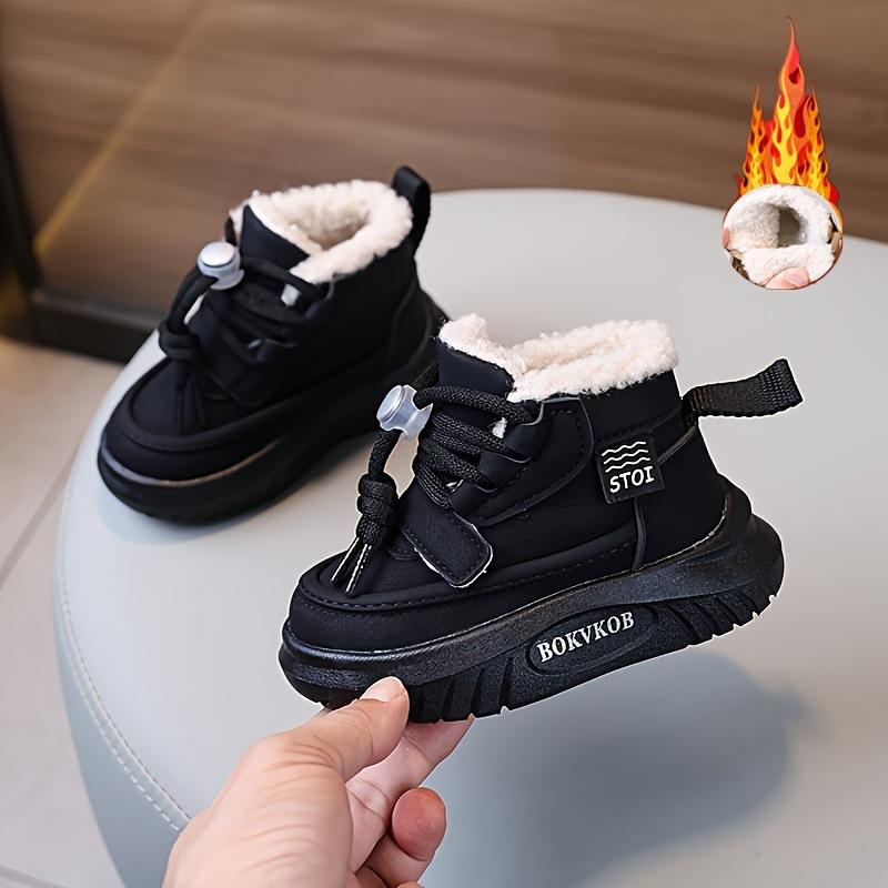 Childrens Snow Boots Winter High-top Kids Sneaker Comfortable Warm Girl Boys Ankle Boot Warm Cold Proof Outdoor Cotton Shoe