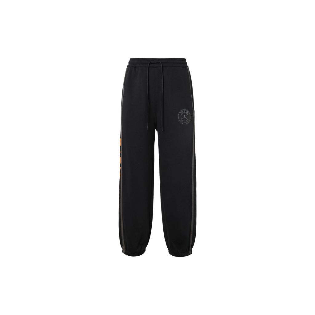 Jordan Paris Saint-Germain Collaboration Lace-Up Casual Jogger Knit Pants Men Bottoms Black DZ2950-010