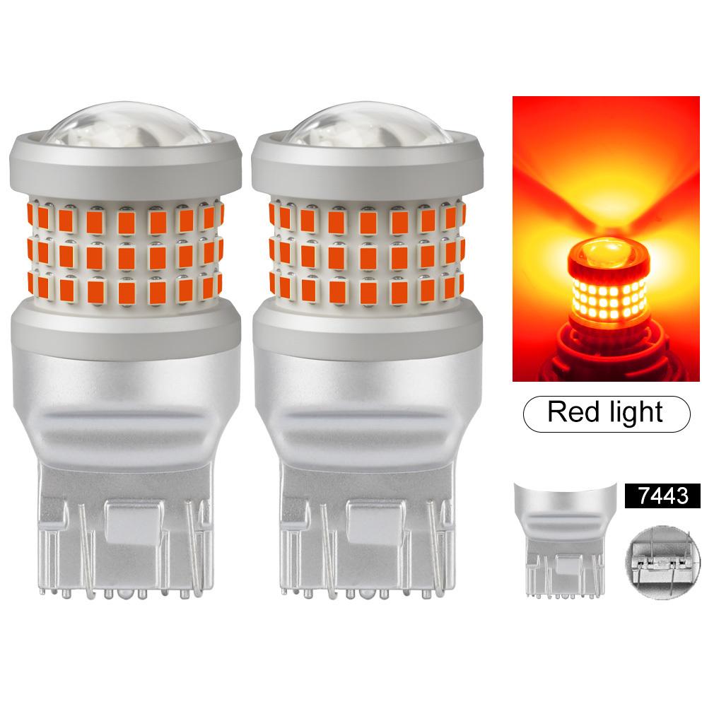2Pcs P21W Led 1156 T20 W21/5W 7443 P21/5W T25 2000LM Car Bulbs 7440 BA15S BAY15D BAU15S PY21W Auto DRL Light 1157 3157 Reverse Turn Signal Brake Lamp