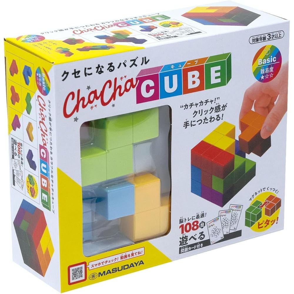 Masudaya Corporation ChaChaCube Colorful Building Blocks Toy for Kids Educational Fun