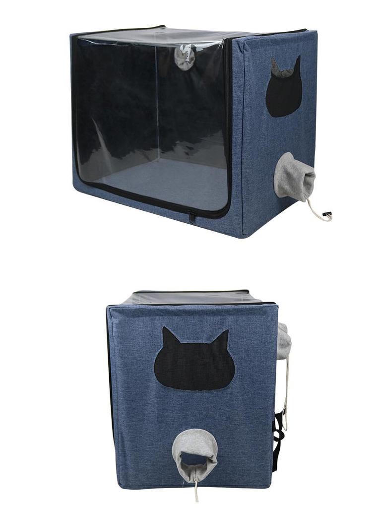Foldable Pet Bath & Drying Atomizer Box for Cats and Dogs