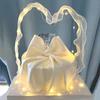 Luminous Silk Bow Cake Decoration Insert - Moldable Iron Ribbon for Birthday Baking