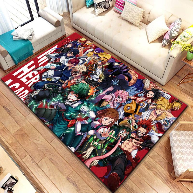Anime carpet My hero science printed area carpet Living room Bedroom floor mat Kitchen Non slip Matte Mat Children's Bedroom Mat