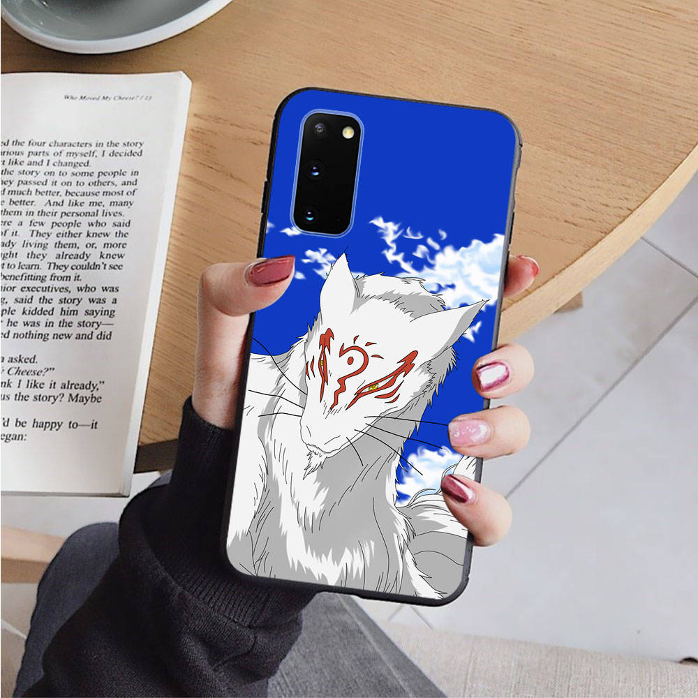AD78 Natsume Yuujinchou Black Case for iPhone 16 15 Plus 14 13 12 11 Pro 8 7 6S SE 5S X XR XS Max Realme C30 C33 C31 9I Huawei Y8P Y9 Sofe Cover