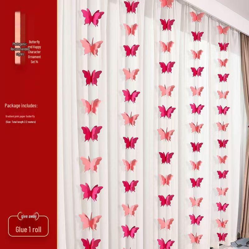 Creative Wedding Hanging Ornaments Set: Joyful Streamers for New House and Living Room Decorations