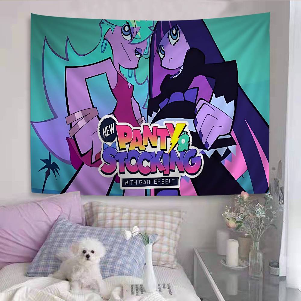 Anime Panty And Stocking DIY Wall Tapestry For Living Room Home Dorm Decor Wall Art Decor