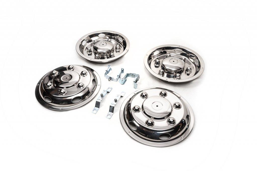 Stainless Steel Caps Exclusive V2 (2 Rollers, 4 Pcs) for Mercedes Sprinter W907/W910 2018-