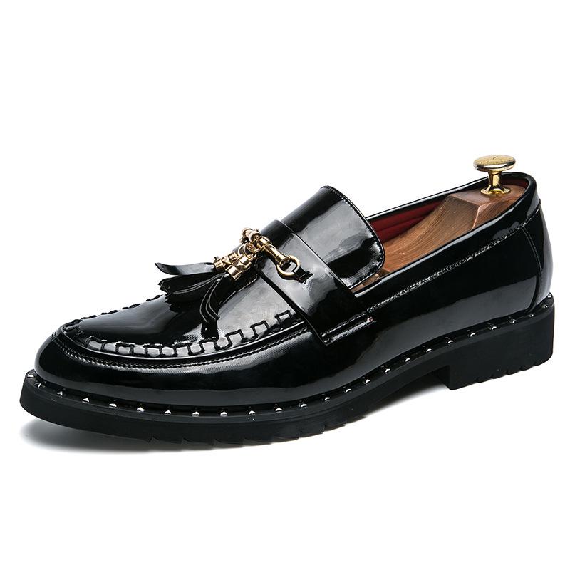 2025 Trendy Men s Casual Korean Style Leather Shoes - Summer Collection 40 чёрный