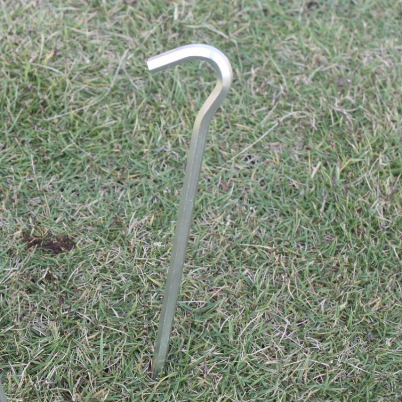 Tent Ground Pegs: Hexagonal & 7-Shaped Aluminum Stakes for Camping and Canopy Accessories