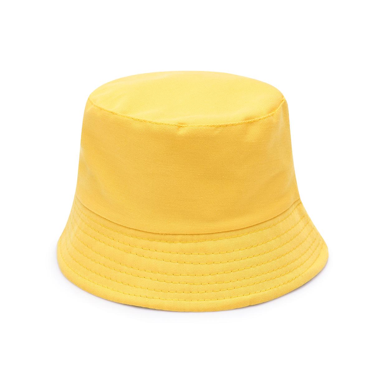 

Solid Color Pure Cotton Children s Bucket Hat with Logo and Embroidery for Kindergarten and Travel One size