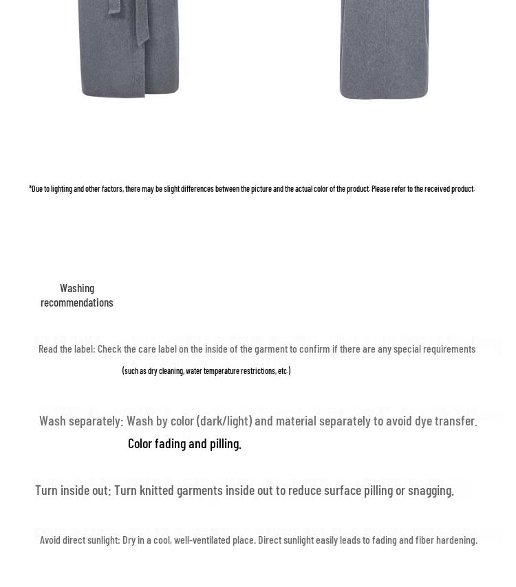 VEROMODA Elegant Metal Bead Chain Double-faced Wool Coat